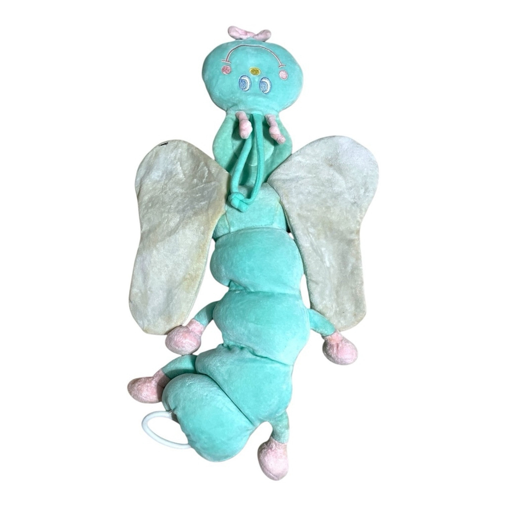 Vintage First Peek Musical Butterfly Plush Hanging Pull Toy FAO Schwarz Tag READ - Picture 8 of 16